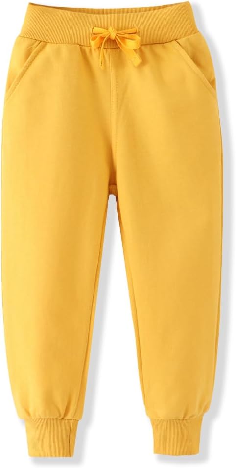 Toddler Boy Girl Cartoon Pattern Sweatpants Cotton Drawstring Elastic Waist Sport Jogger Pants with Pocket Age