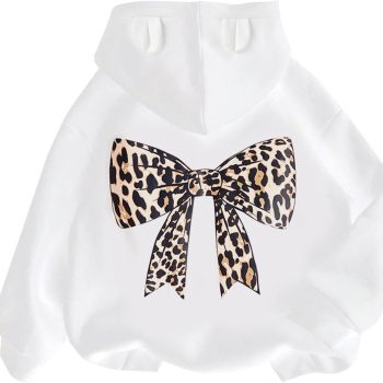 Girls Graphic Hoodies Size  Long Sleeve Cartoon Print Pullover Hooded Sweatshirt Cute Casual Tops for Girl