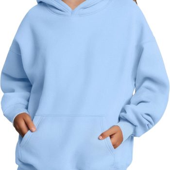 Girls Oversized Hoodies Fleece Pullover Sweatshirts Kids Fashion Casual Outfits Fall Winter Clothes