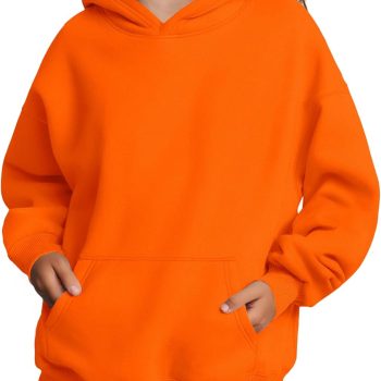 Girls Oversized Hoodies Fleece Pullover Sweatshirts Kids Fashion Casual Outfits Fall Winter Clothes