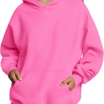 Girls Oversized Hoodies Fleece Pullover Sweatshirts Kids Fashion Casual Outfits Fall Winter Clothes